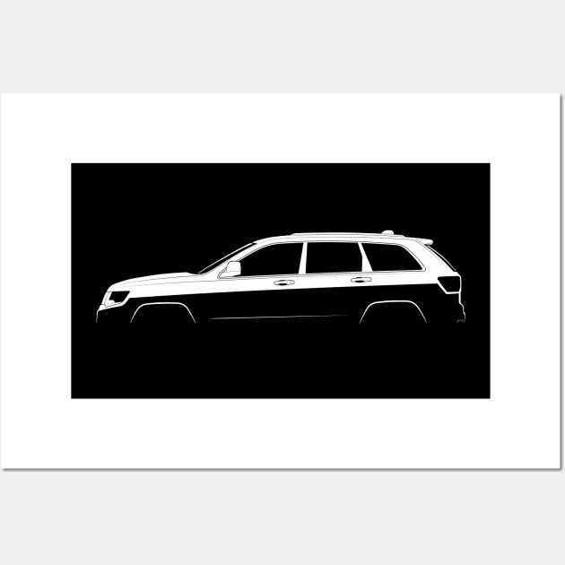 Jeep Grand Cherokee Trackhawk (WK2) Silhouette Wall Art by Car-Silhouettes